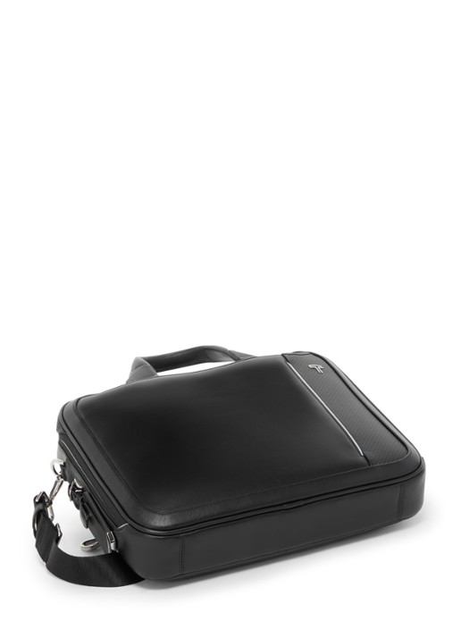 TUMI Arrive' Hannover businesstas van leer met 16 inch laptopvak - detail 3 zwart