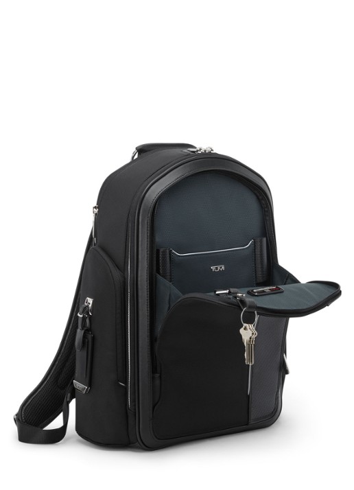 TUMI Arrive' Larson Medium rugzak met 16 inch laptopvak - achterkant 6 zwart