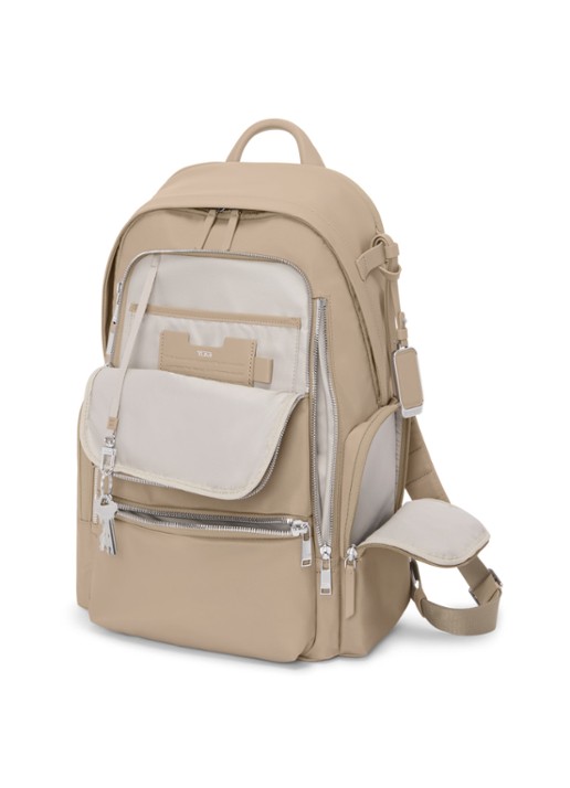 TUMI Celina rugzak met 16 inch laptopvak - voorkant 4 beige