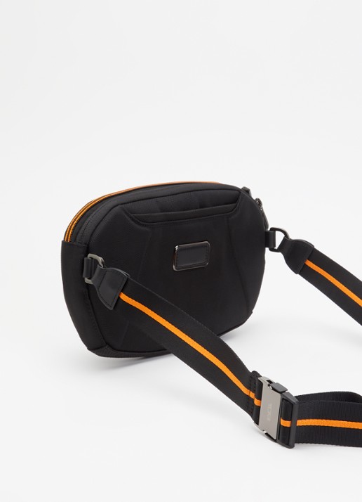 TUMI Crossbodytas met logo en verstelbare schouderriem - achterkant 4 zwart