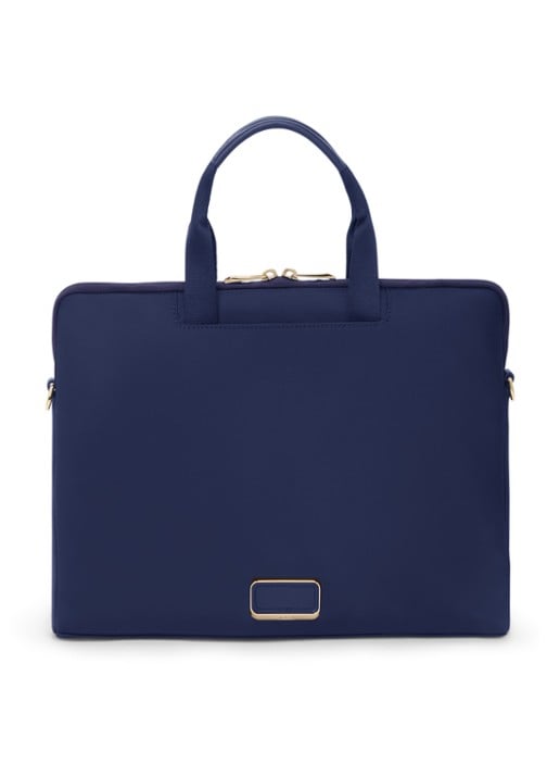 TUMI Dakota laptoptas met afneembare schouderriem - detail indigo