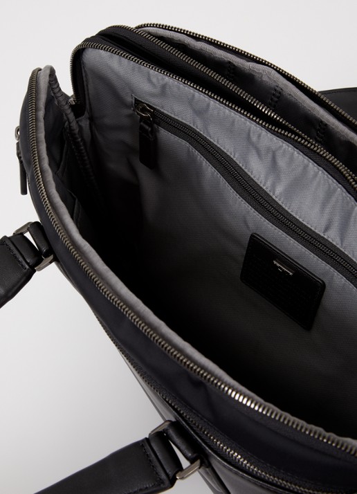 TUMI Harrison Sycamore laptoptas met leren details en 15 inch laptopvak - detail 2 zwart