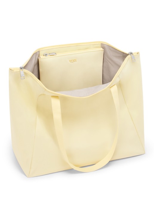TUMI Just In Case Medium schoudertas met uitneembare etui - voorkant 2 geel