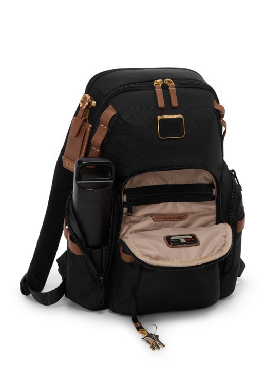 TUMI Navigation rugzak met 16 inch laptopvak - achterkant zwart