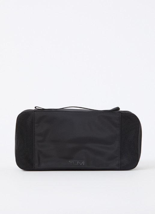 TUMI Packing Cube Small toillettas met logo - voorkant zwart