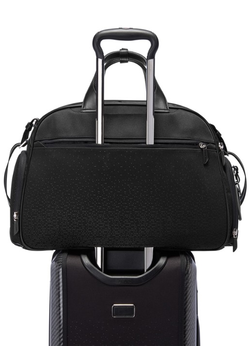 TUMI Quantum weekendtas met leren details - detail 6 donkerblauw