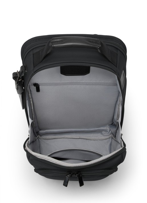 TUMI Rugzak met leren details en 16 inch laptopvak - detail 2 zwart