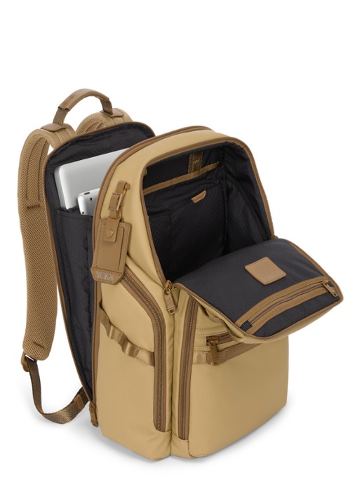 TUMI Search rugzak met 16 inch laptopvak - voorkant 3 khaki