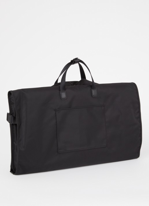 TUMI Travel Accessory kledingtas met leren details - achterkant zwart