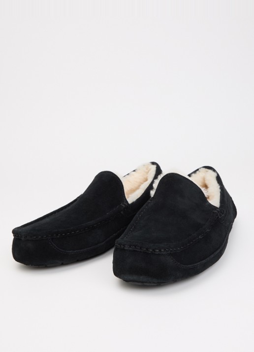 UGG Ascot instapper van suède - detail 3 zwart