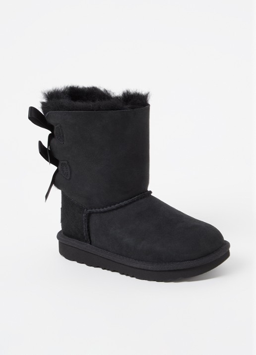 UGG Bailey Bow II laars van suède - voorkant zwart