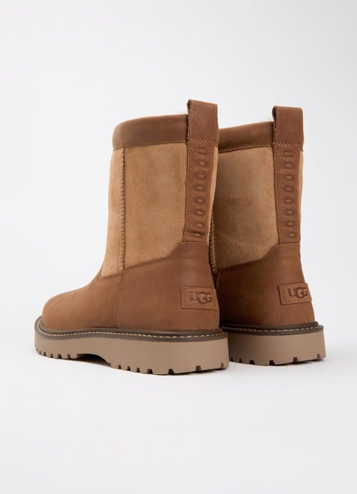 UGG Birch II laars van leer met details van suède - achterkant 3 cognac