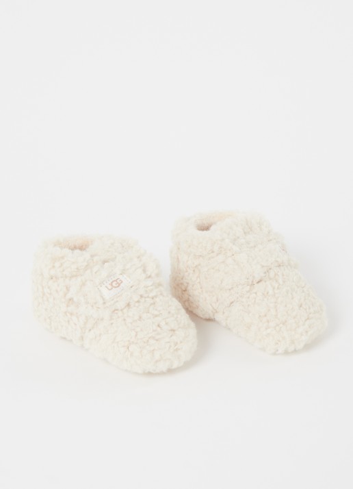 UGG Bixbee babyslofje van imitatiebont - voorkant 3 creme
