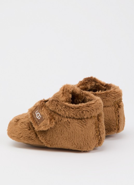 UGG Bixbee babyslofje van imitatiebont - achterkant 4 kastanjebruin