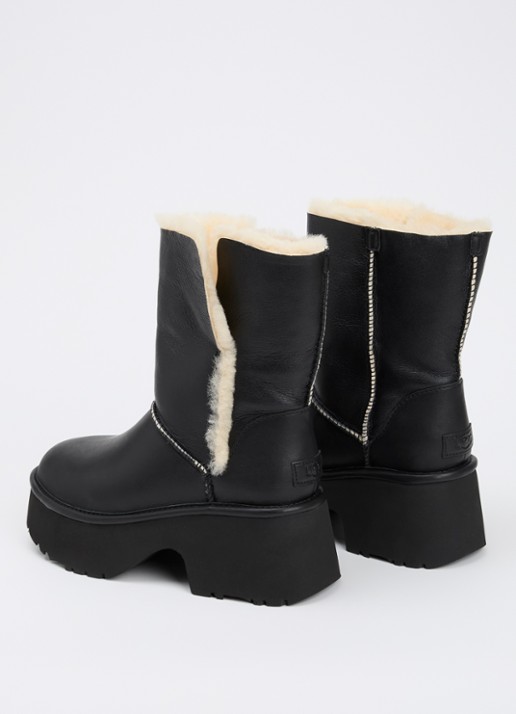 UGG Esmee laars van leer - achterkant zwart