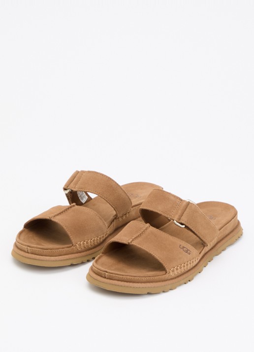 UGG Golden Gaze slipper van suède - voorkant 4 cognac