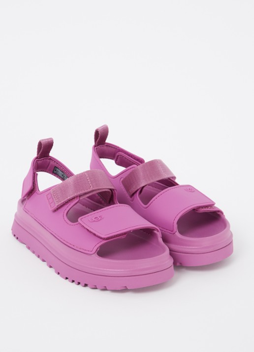 UGG Goldenglow sandaal met logo - voorkant 3 roze