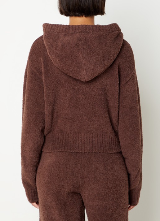 UGG Hana fijngebreid vest van teddy - achterkant 4 donkerbruin