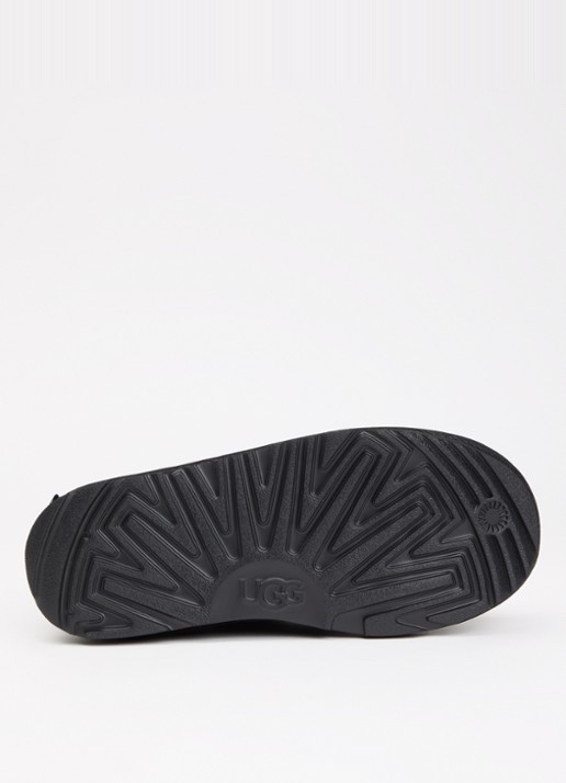 UGG K Ultra Mini Bailey enkellaarsje van suède met strikdetail - detail zwart