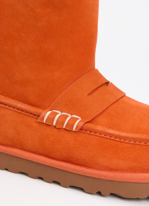 UGG Loafer Boot enkellaarsje van lamssuède - detail 3 donkeroranje