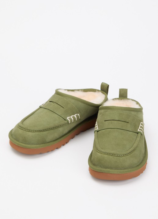 UGG Loafer instapper van lamssuède - detail 2 mosgroen