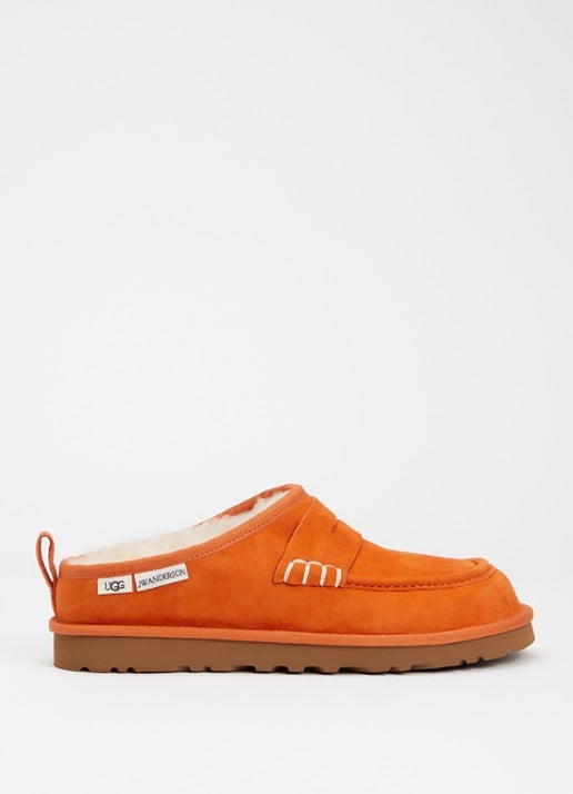 UGG Loafer instapper van lamssuède - voorkant 5 donkeroranje