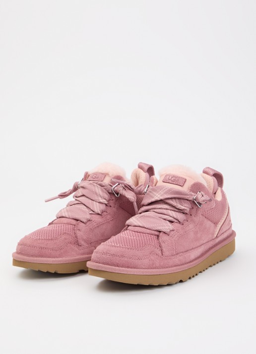 UGG Lowmel sneaker met suede details - voorkant 2 abrikoos