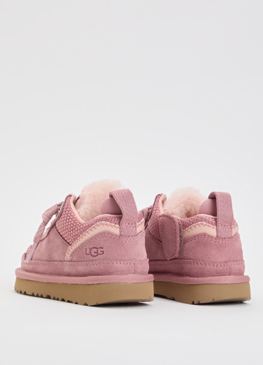 UGG Lowmel sneaker met suède details - achterkant koraalroze