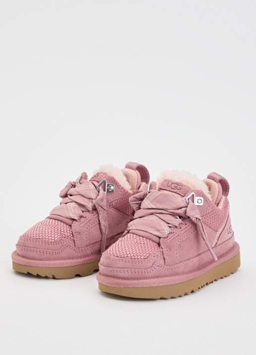 UGG Lowmel sneaker met suède details - voorkant 4 koraalroze