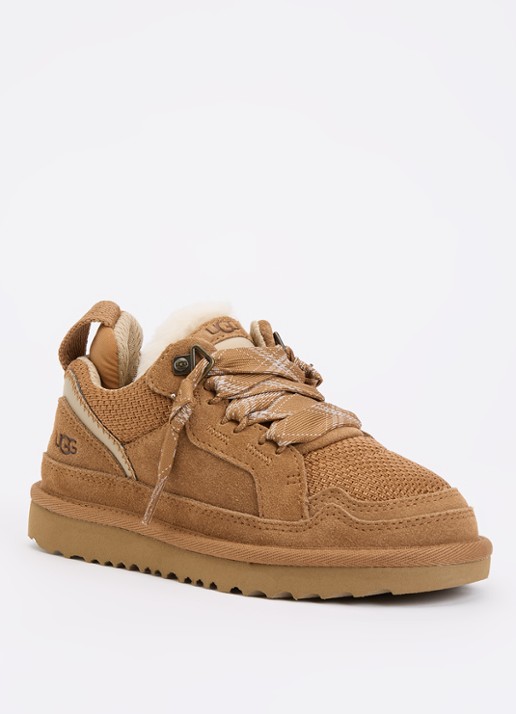 UGG Lowmel sneaker met suède details - voorkant 7 camel