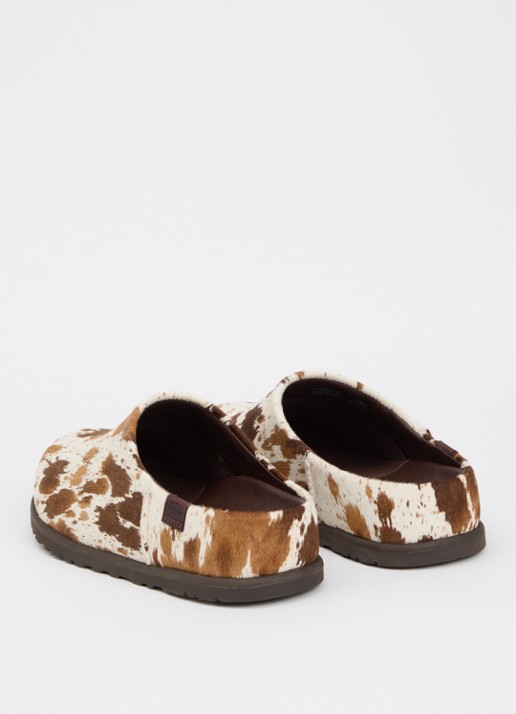 UGG Otzo Western muiltje van leer met ponyhair - achterkant 4 gebroken wit