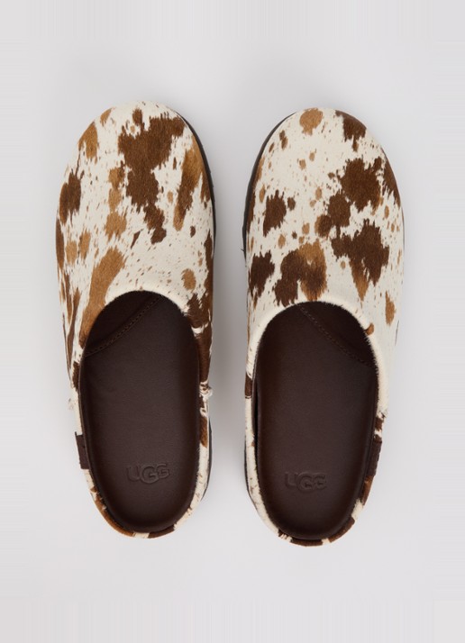 UGG Otzo Western muiltje van leer met ponyhair - detail 2 gebroken wit