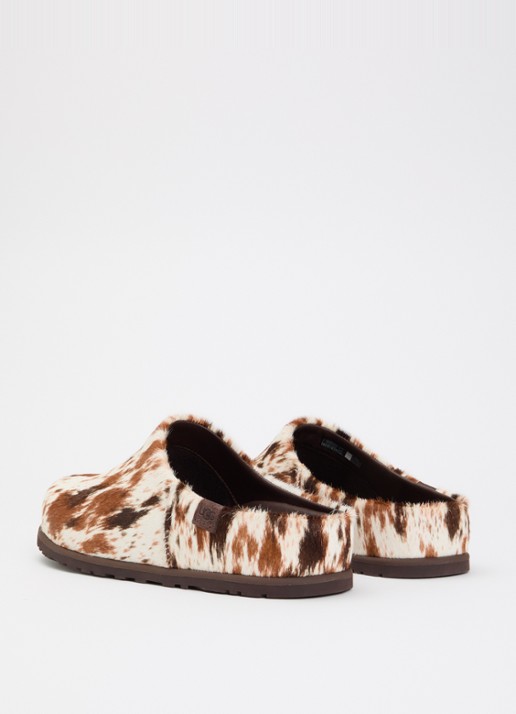 UGG Otzo Western muiltje van leer met ponyhair - achterkant 4 gebroken wit
