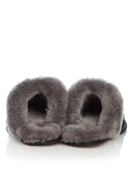 UGG Scuffette II pantoffel van suède - detail 2 zwart