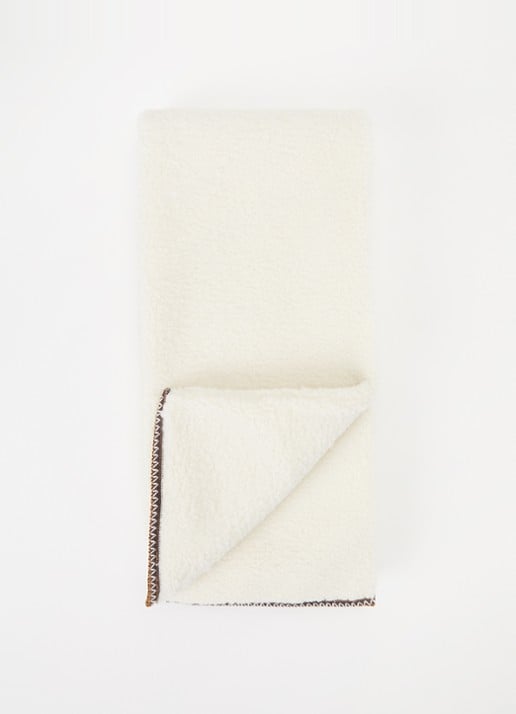 UGG Sjaal van teddy 200 x 20 cm - voorkant gebroken wit