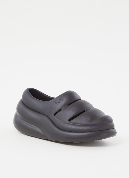 UGG Sport Yeah instapper met logo - voorkant zwart