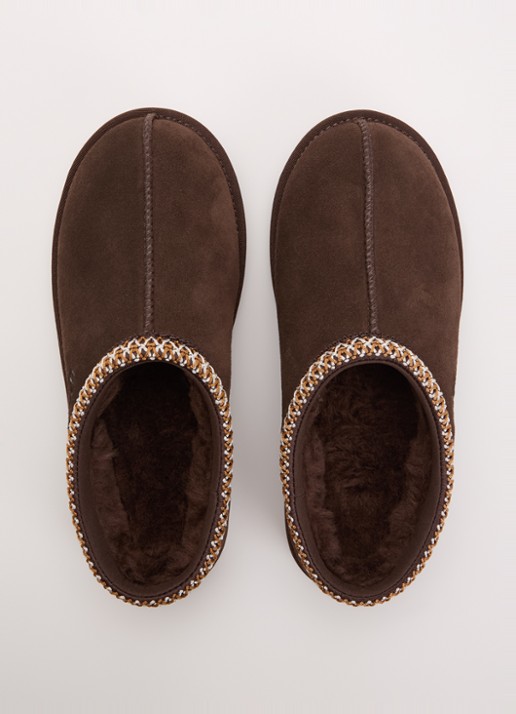 UGG Tasman II instapper van suède - detail 4 donkerbruin
