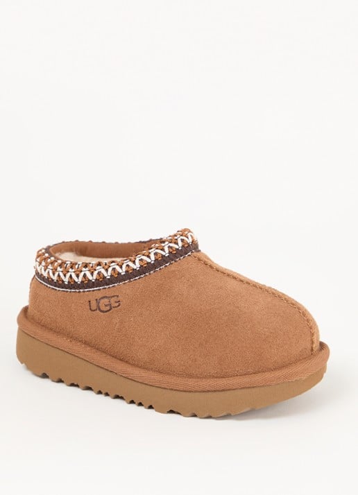UGG Tasman instapper van suède met schapenwol