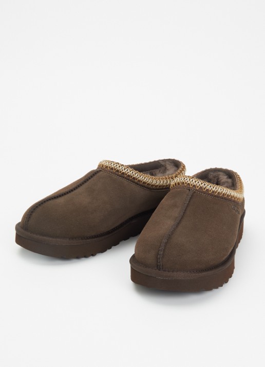 UGG Tasman ll instapper van suède - detail donkerbruin