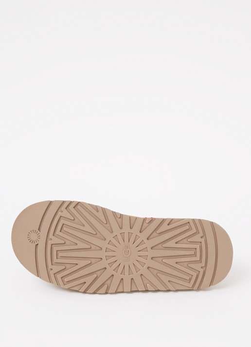 UGG Tazz instapper van suède met schapenvacht - detail 5 kastanjebruin