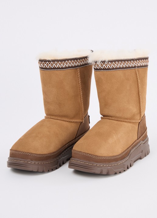 UGG Trailgazer laars van suède met details van leer - voorkant 3 bruin