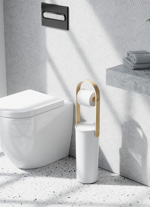 Umbra Bellwood toiletrolhouder - achterkant 3 wit
