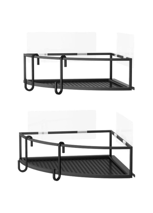Umbra Cubiko badkamer organizer set van 2 - voorkant zwart