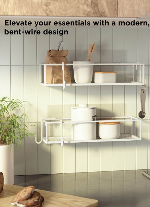 Umbra Cubiko wandplank set van 2 - achterkant wit
