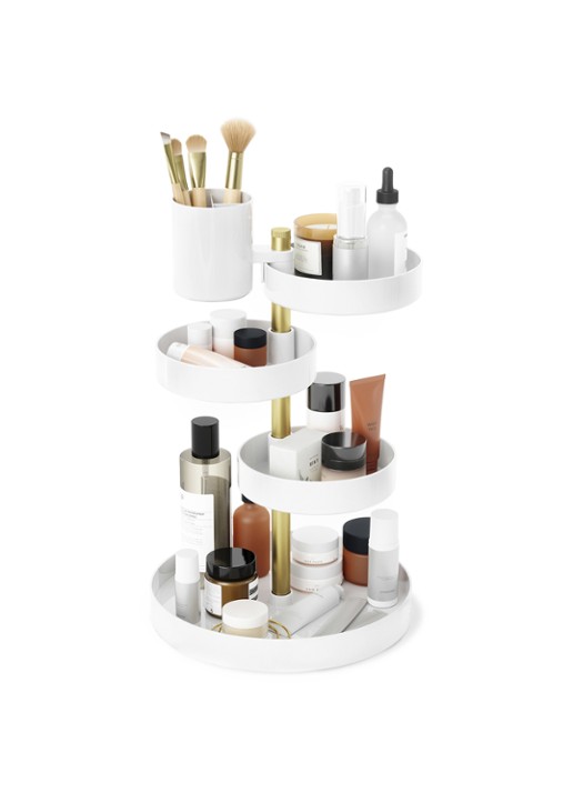 Umbra Pirouette make-up organizer 23 cm - voorkant 3 wit