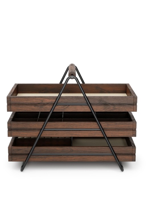 Umbra Terrace Jewelry Tray sieradenhouder 25,5 x 17,5 cm - achterkant bruin
