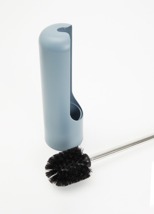 Umbra Touch toiletborstel met houder - voorkant 2 staalblauw