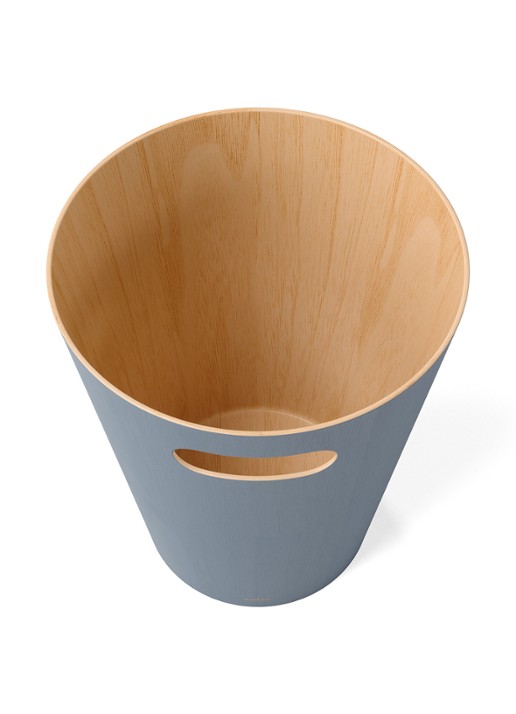 Umbra Woodrow prullenbak 7,5 liter - detail 5 blauwgrijs