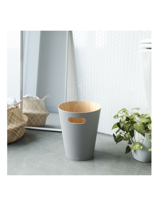 Umbra Woodrow prullenbak 7,5 liter - detail lichtgrijs