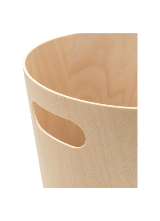 Umbra Woodrow prullenbak 7,5 liter - achterkant 3 beige